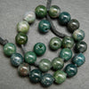 Green Moss Agate · Smooth · Round · 6mm, 8mm, 10mm · Large Hole · 1/2 Strand, Bead, Tejas Beads