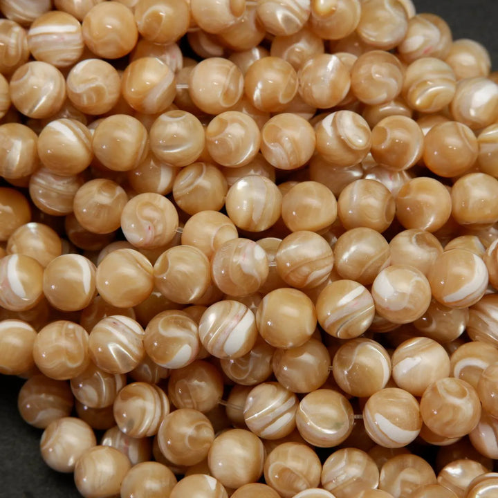 Mother of pearl beads.