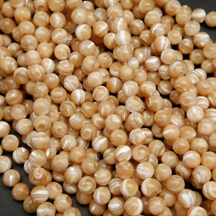 Mother of pearl beads.