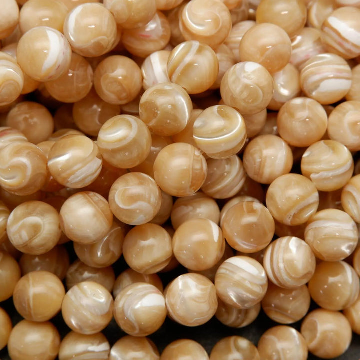 Mother of pearl beads.