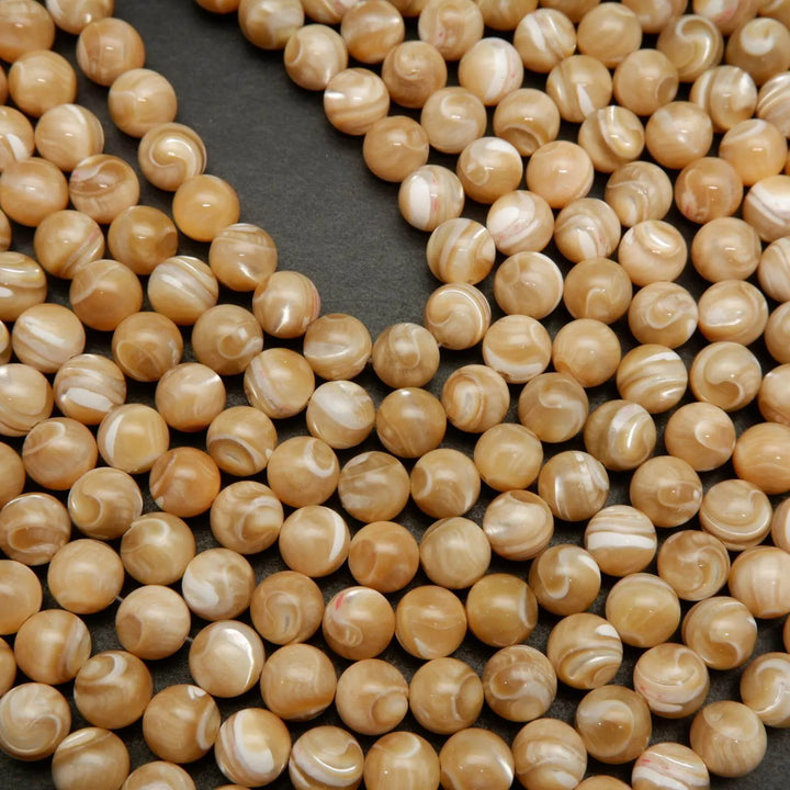 Mother of pearl beads.