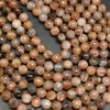 Natural Faceted Round Moonstone Beads