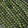 Green Canadian Nephrite Jade Beads.