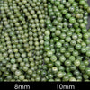 Green Canadian Nephrite Jade Beads.