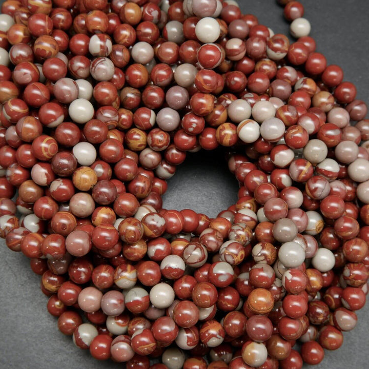 Burgundy reddish brown noreena jasper beads.
