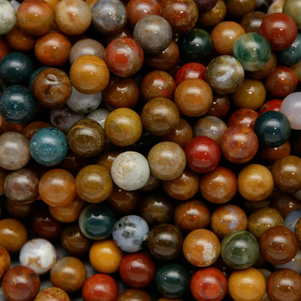 36'' Strand of Asst. Brown Natural Beads-0614-96
