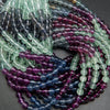 Ombre Multicolor Round Fluorite Beads For Jewelry Making