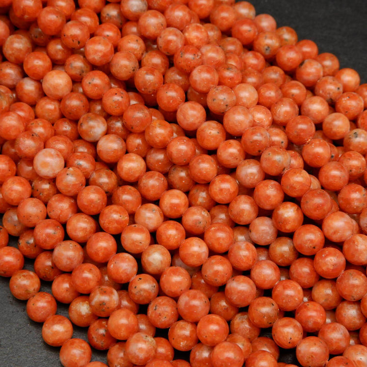 Orange calcite beads.