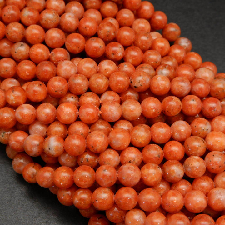 Orange calcite beads.