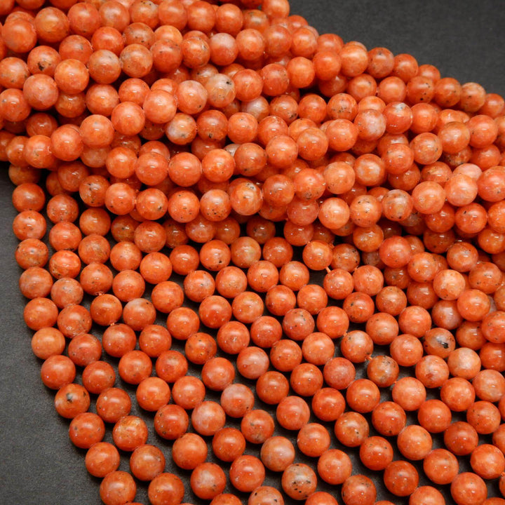 Orange calcite beads.