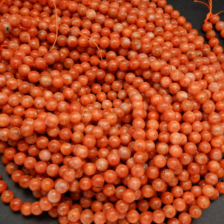 Orange calcite beads.