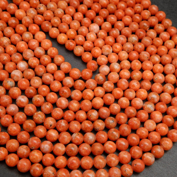 Orange calcite beads.