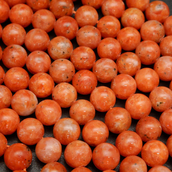 Orange calcite beads.