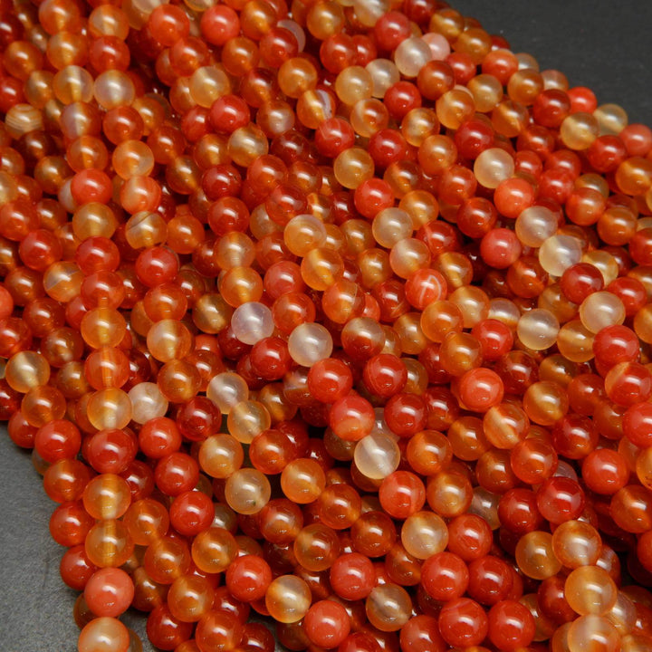 Orange carnelian agate beads.