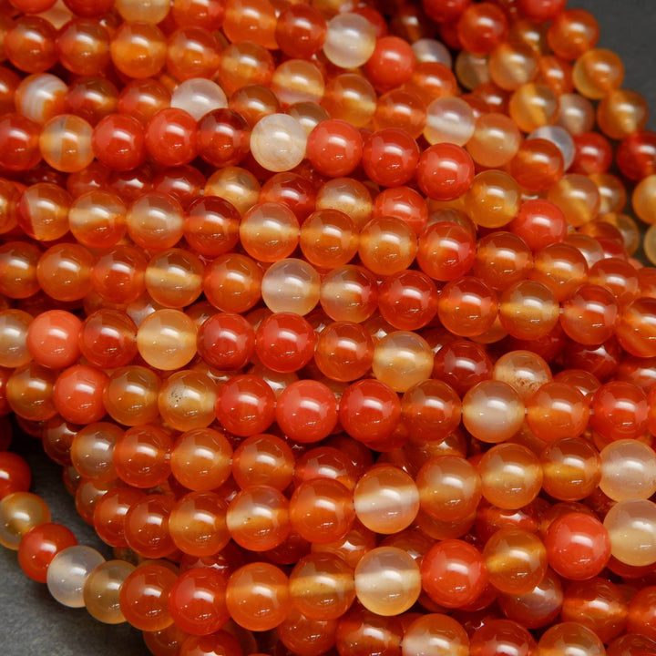 Orange carnelian agate beads.