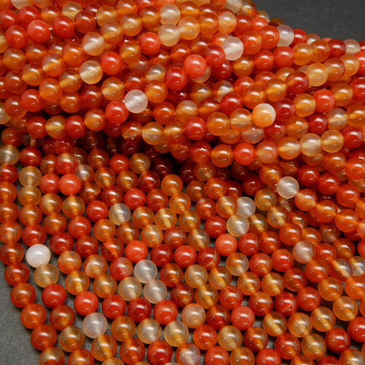 Orange carnelian agate beads.