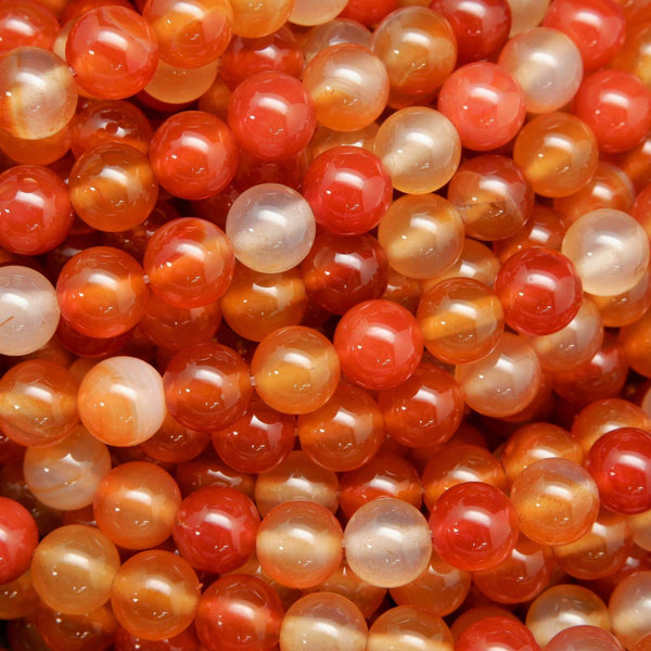Orange carnelian agate beads.