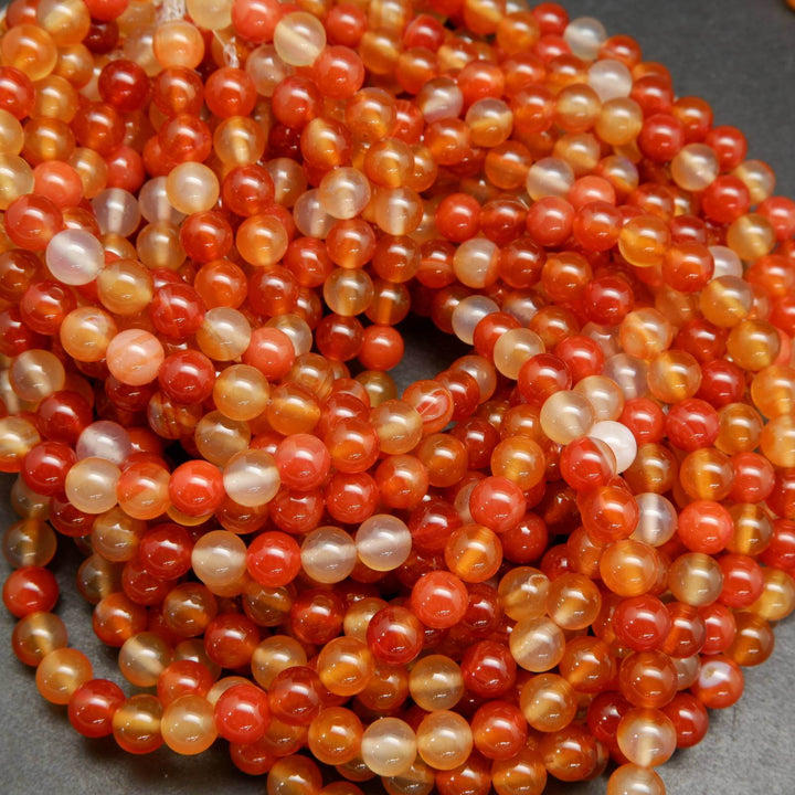 Orange carnelian agate beads.