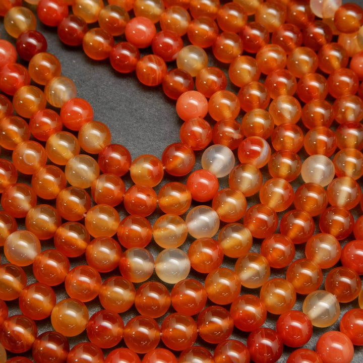 Orange carnelian agate beads.