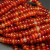 Orange Carnelian Rondelle Beads