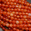 Faceted Orange Carnelian Agate Beads.