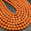 Polished Orange Red Aventurine Beads
