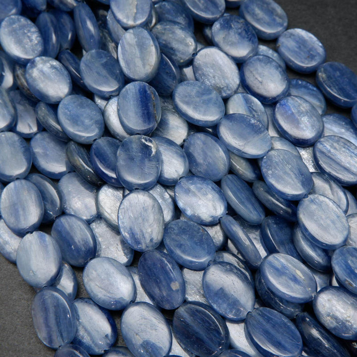 Blue Kyanite Oval Shape Beads.