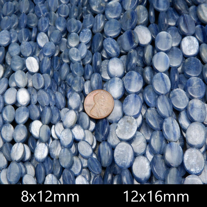 Blue Kyanite Oval Shape Beads.