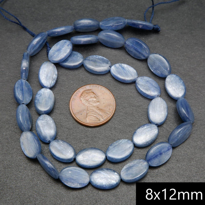 Blue Kyanite Oval Shape Beads.