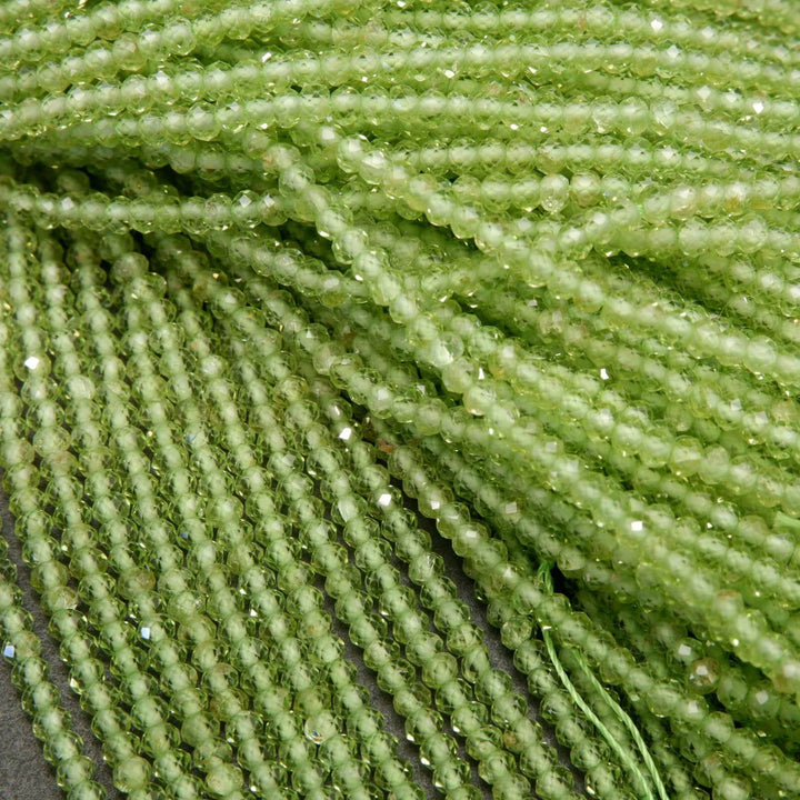 Green peridot beads.