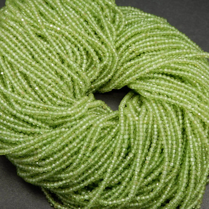 Green peridot beads.