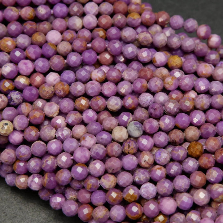 Purple Phosphosiderite beads.