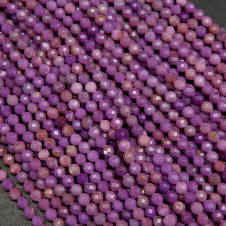 Purple phosphosiderite beads.