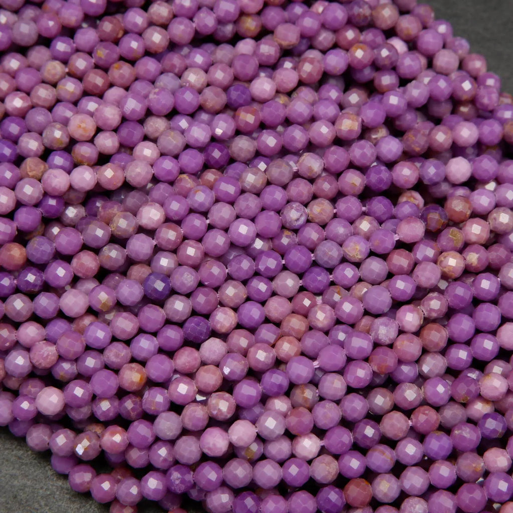 Purple phosphosiderite beads.