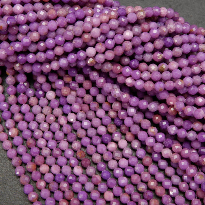 Purple phosphosiderite beads.