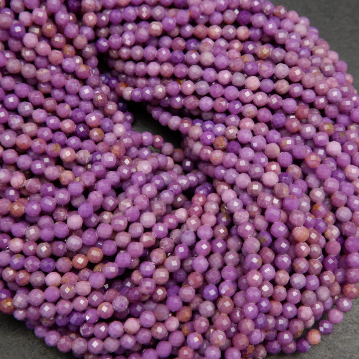 Purple phosphosiderite beads.