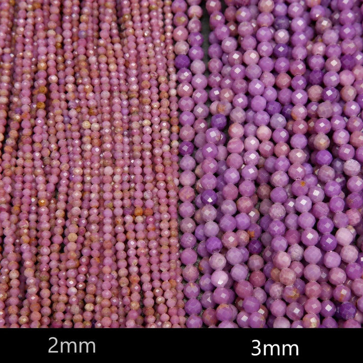 Purple phosphosiderite beads.