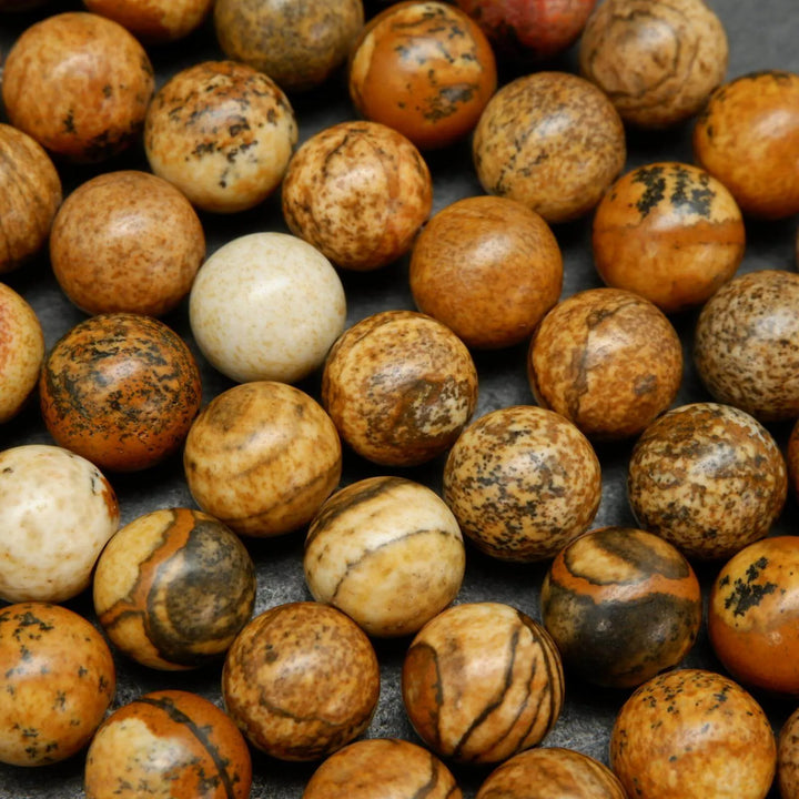 Picture Jasper Beads.