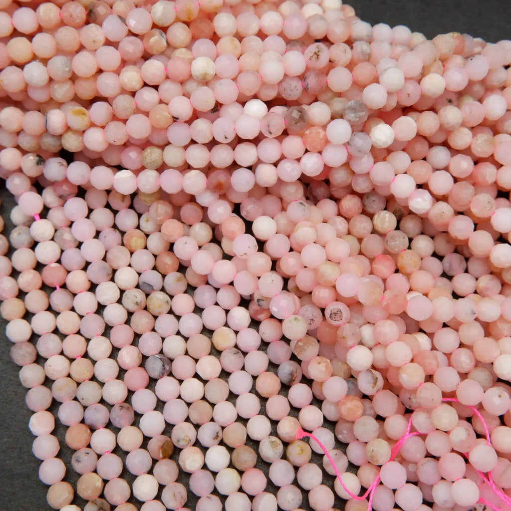 Faceted Pink Opal Beads.