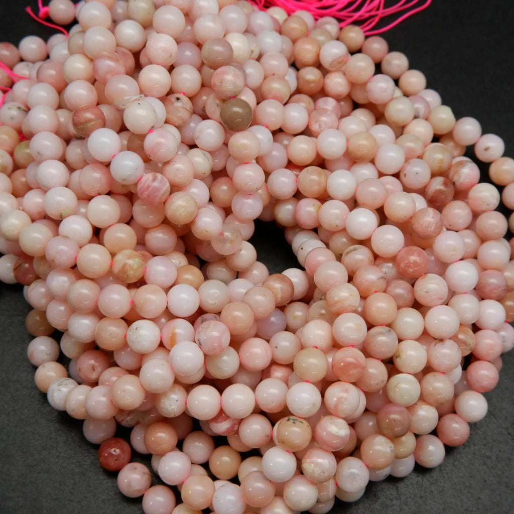 Pink opal beads.