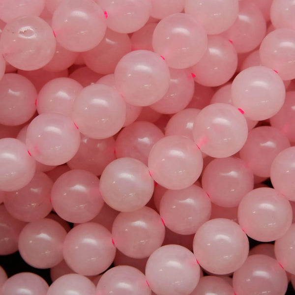 Pink Brazilian rose quartz beads.