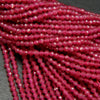 Color enhanced ruby beads.