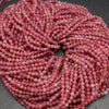 Faceted pink tourmaline beads.