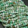 Green polished Australian chrysoprase beads.