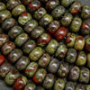 Dragon's Blood Jasper Rondelle Beads.