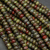 Dragon's Bloodstone Rondelle Beads.