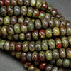 Dragon's Blood Jasper Rondelle Beads.