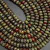 Dragon Blood Jasper Rondelle Beads.