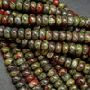 Dragon's Blood Jasper Rondelle Beads.