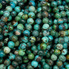 Natural Hubei Turquoise Round Beads.